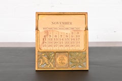 Tiffany Studios New York Bookmark Bronze Doré Desk Calendar Frame