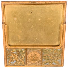 Tiffany Studios New York Bookmark Bronze Doré Desk Calendar Frame