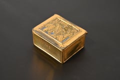 Tiffany Studios New York Signet Bronze Boîte à timbres Doré