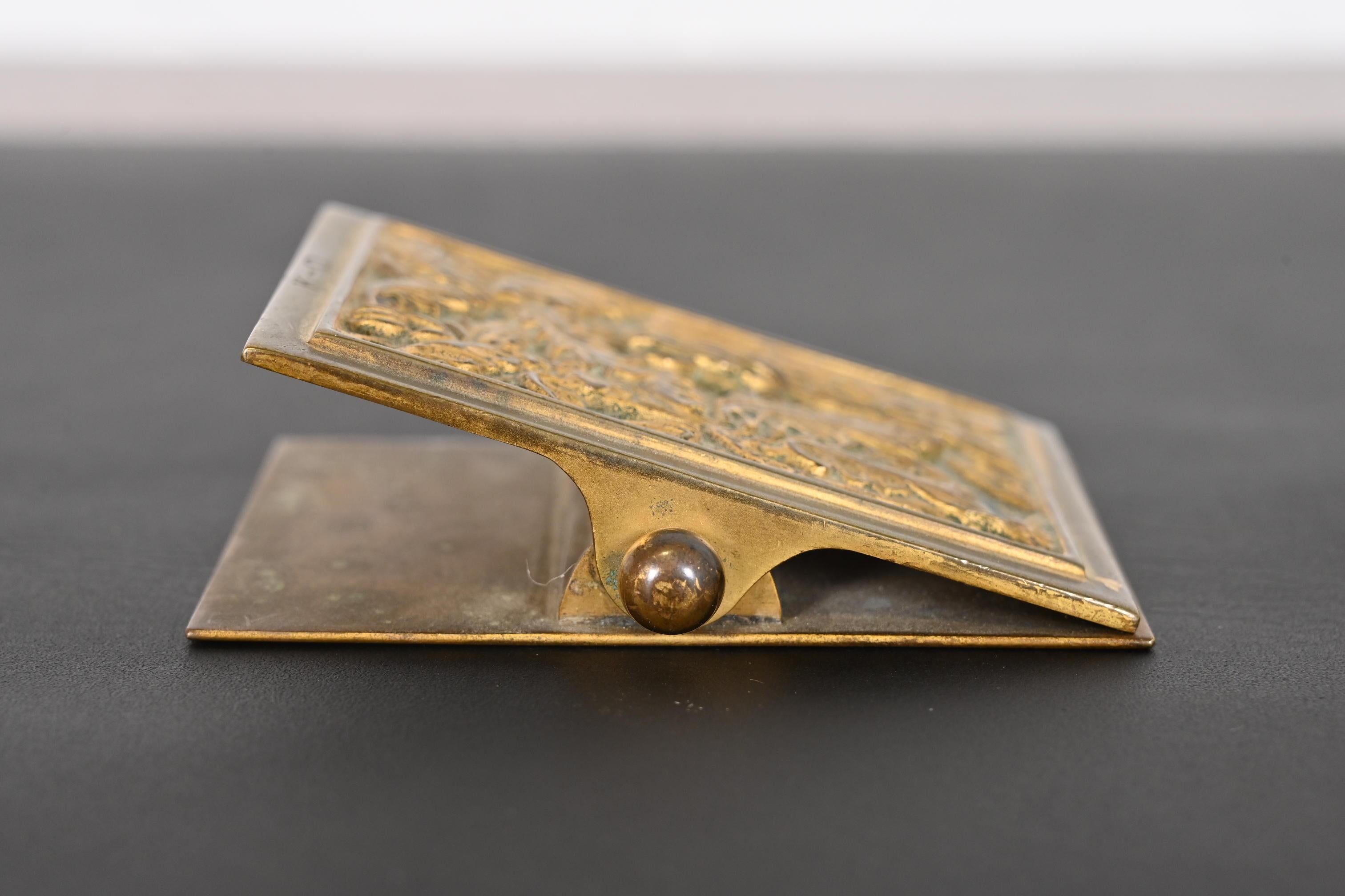 Tiffany Studios New York Bookmark Bronze Large Paper Clip For Sale 3