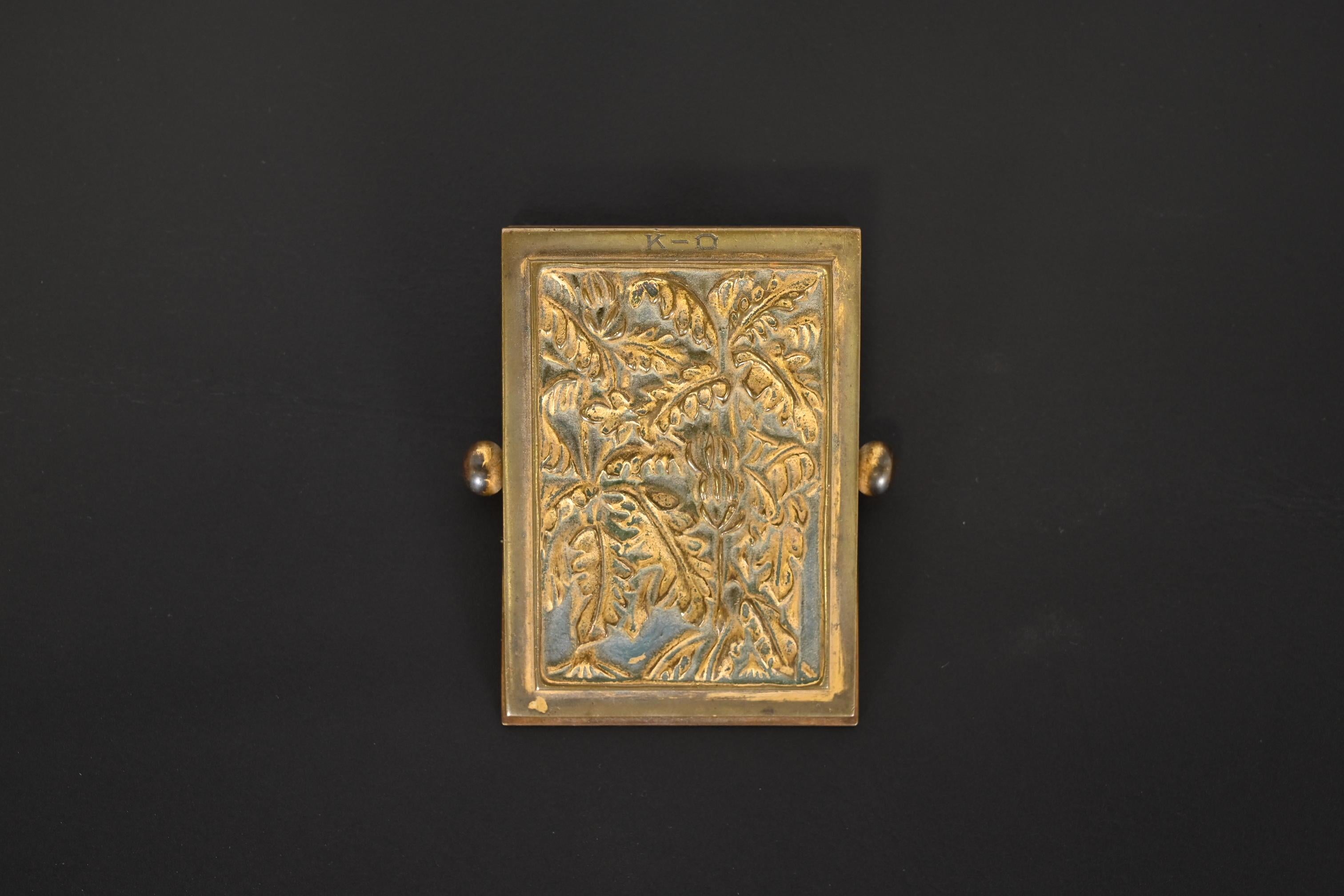 American Tiffany Studios New York Bookmark Bronze Large Paper Clip For Sale