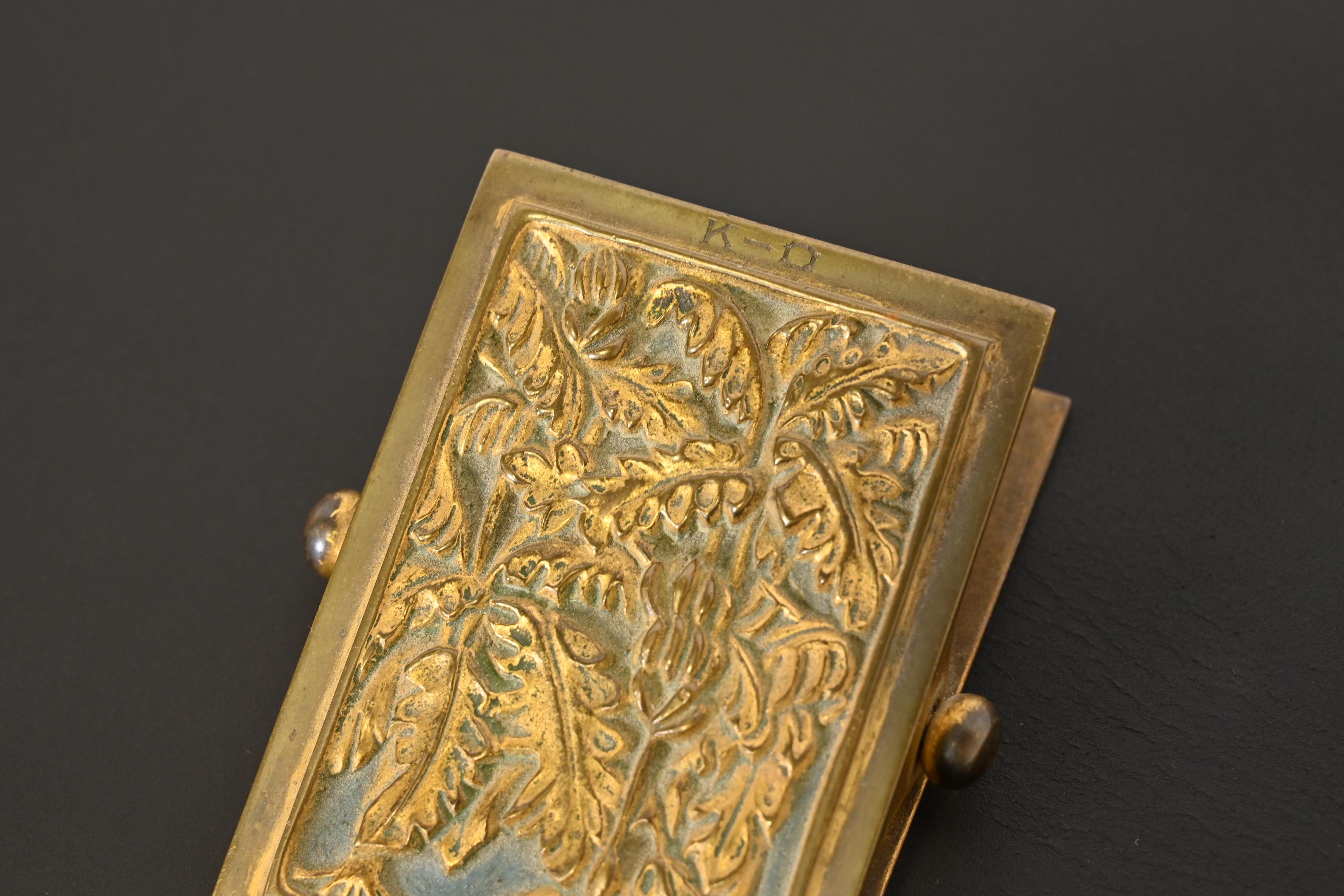 Tiffany Studios New York Bookmark Bronze Large Paper Clip In Good Condition For Sale In South Bend, IN