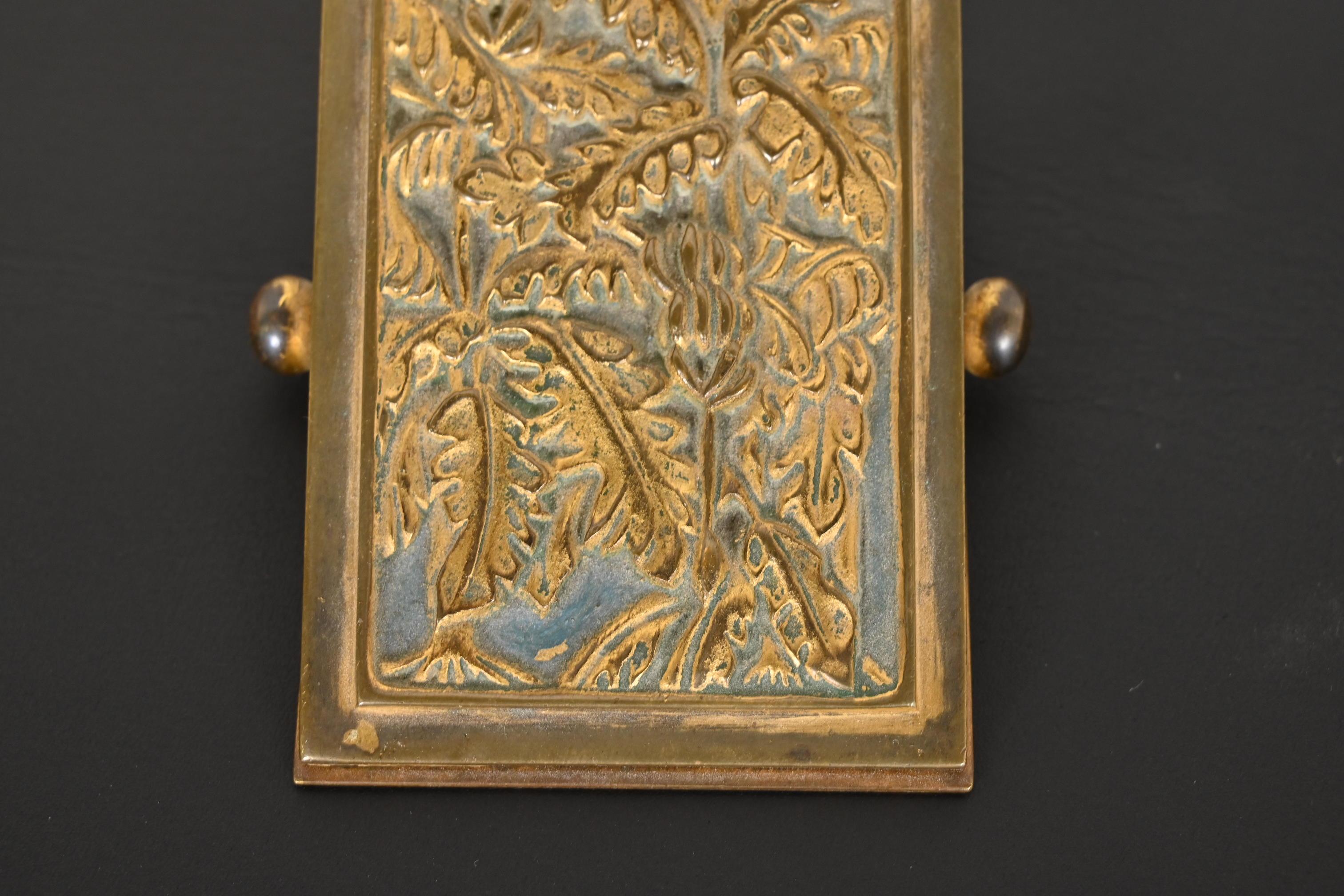 20th Century Tiffany Studios New York Bookmark Bronze Large Paper Clip For Sale