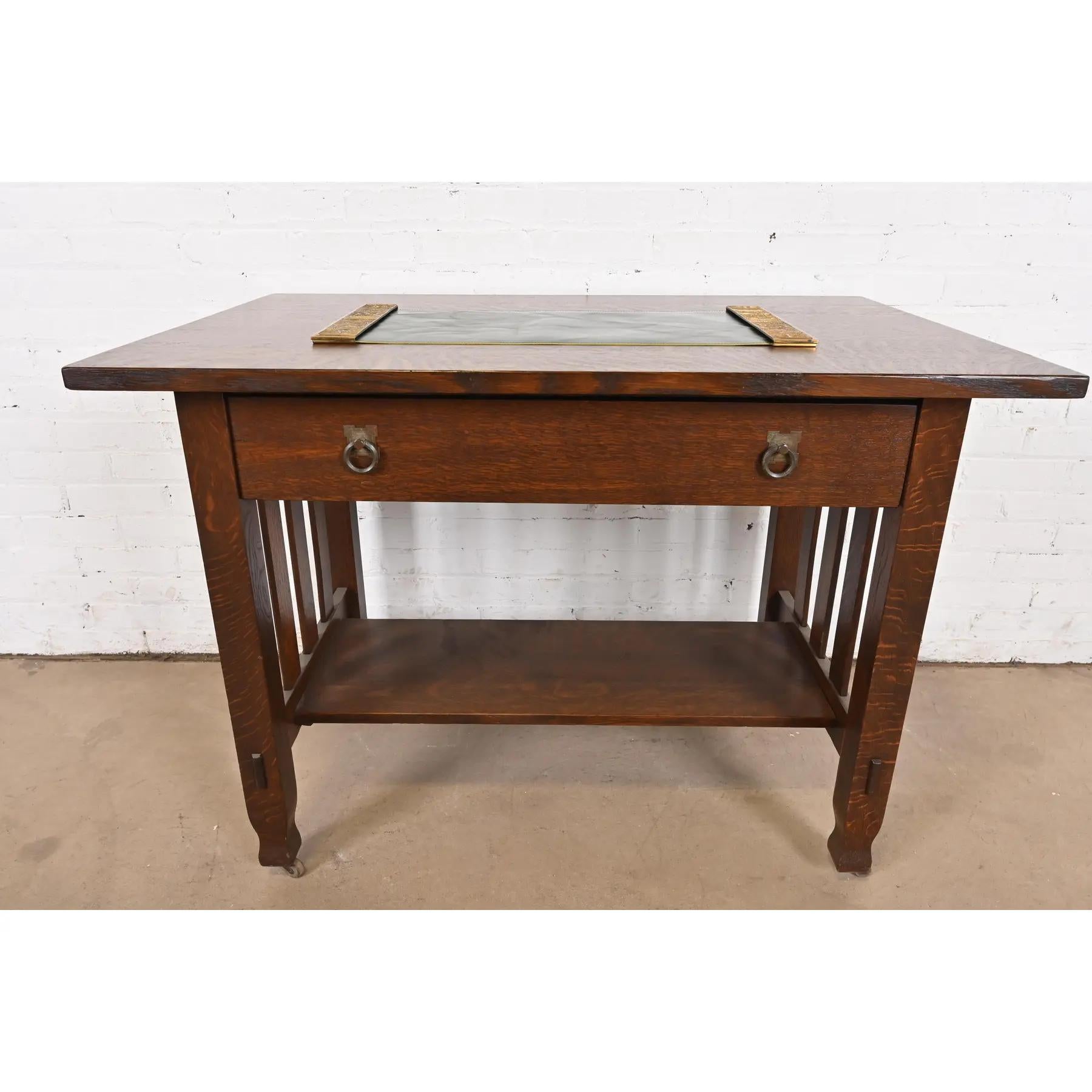 Tiffany Studios New York modello segnalibro Bronzo Doré Blotter Ends in vendita 5