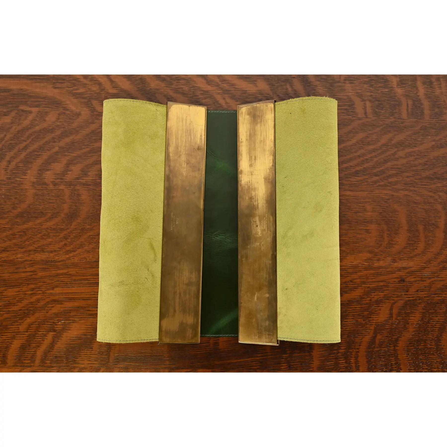Tiffany Studios New York modello segnalibro Bronzo Doré Blotter Ends in vendita 3