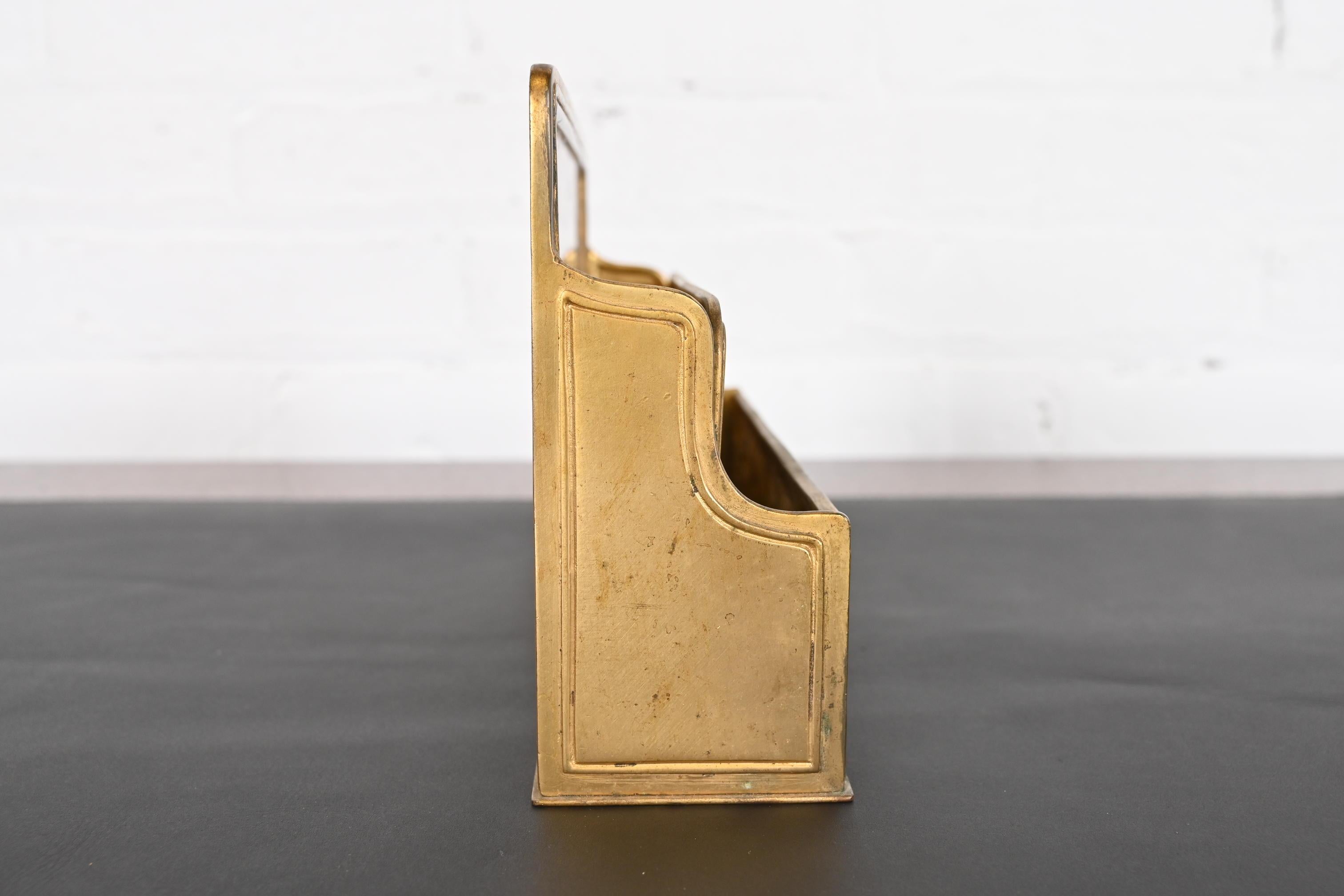 Tiffany Studios New York Lesezeichen Muster Bronze Doré Briefständer im Angebot 6