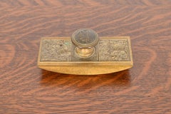 Tiffany Studios New York Bookmark Pattern Bronze Doré Rocker Blotter