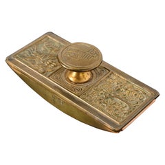Tiffany Studios New York modello segnalibro Bronzo Doré Rocker Blotter