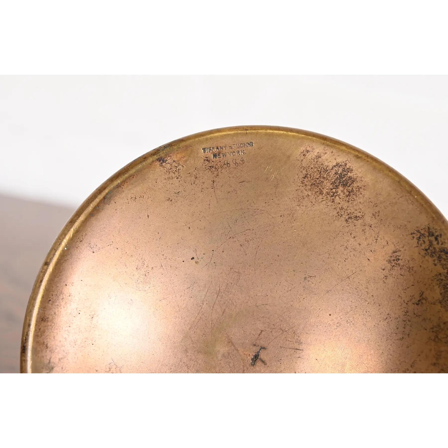 Tiffany Studios New York Bronze Artischocke Form Vase Stand oder Kerzenständer im Angebot 4