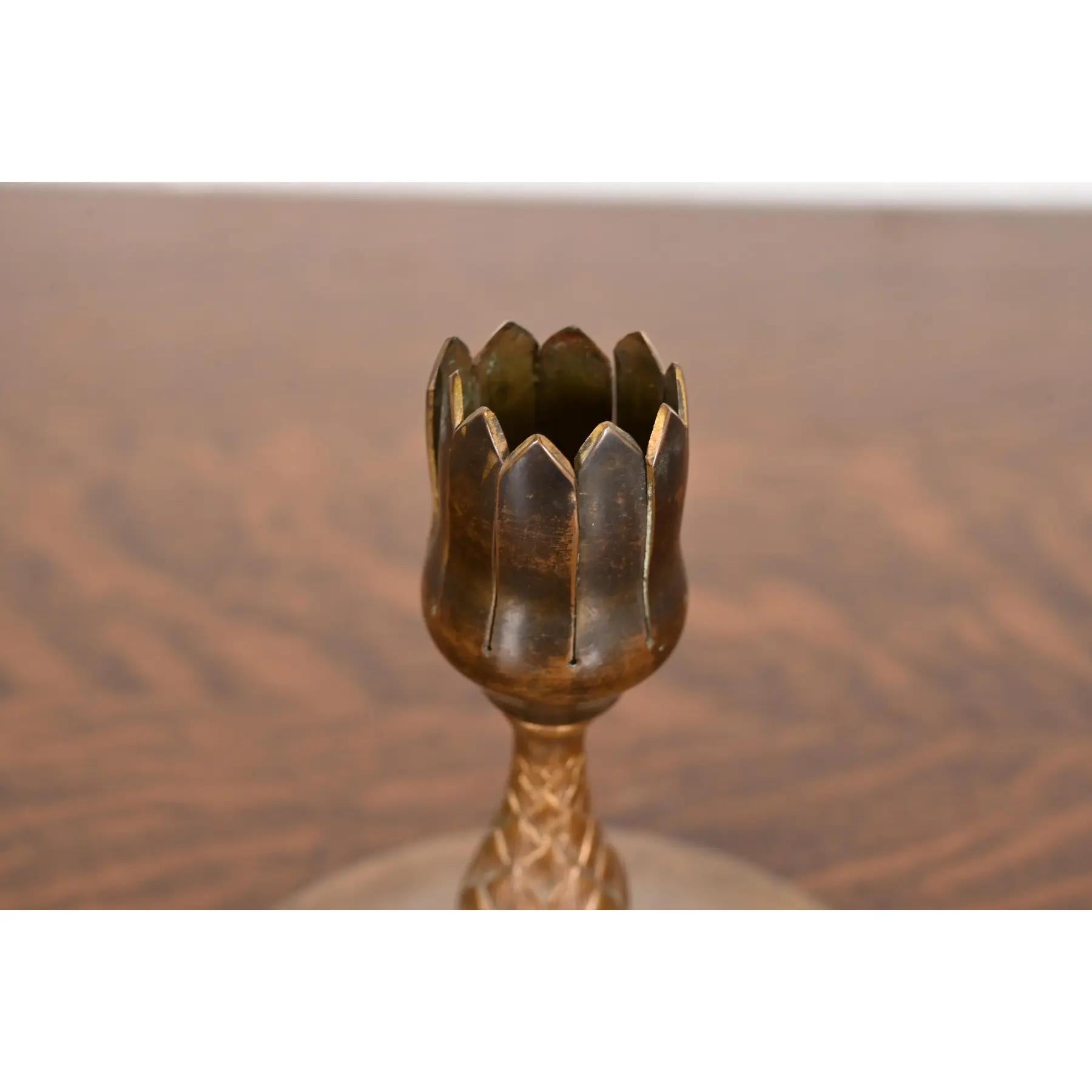 Tiffany Studios New York Bronze Artischocke Form Vase Stand oder Kerzenständer im Angebot 1