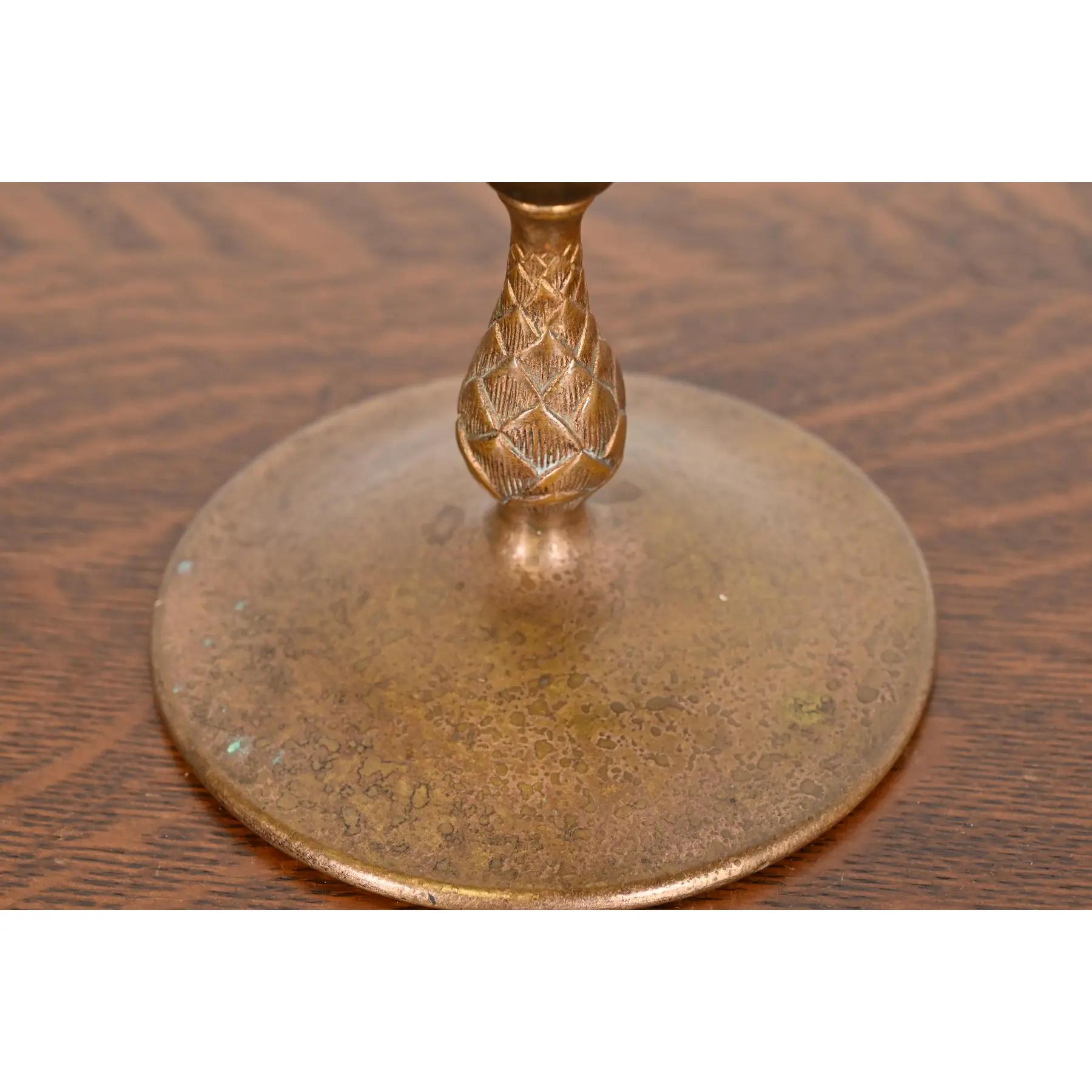 Tiffany Studios New York Bronze Artischocke Form Vase Stand oder Kerzenständer im Angebot 2