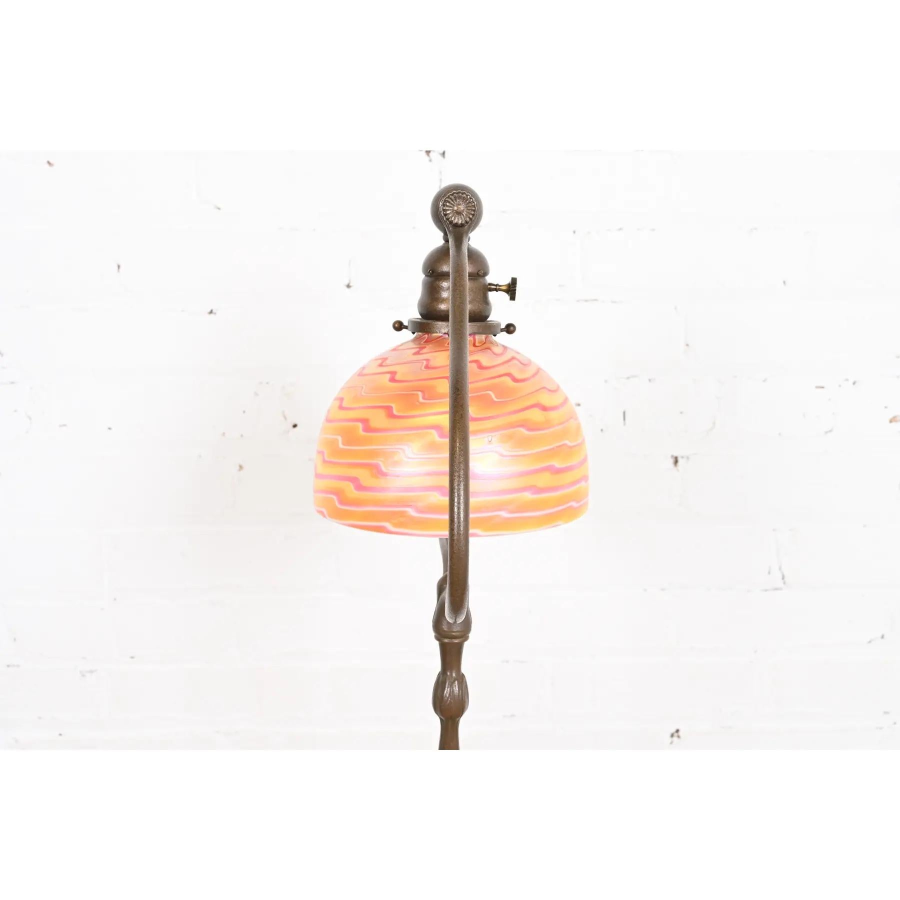 20th Century Tiffany Studios New York Bronze Bell Floor Lamp