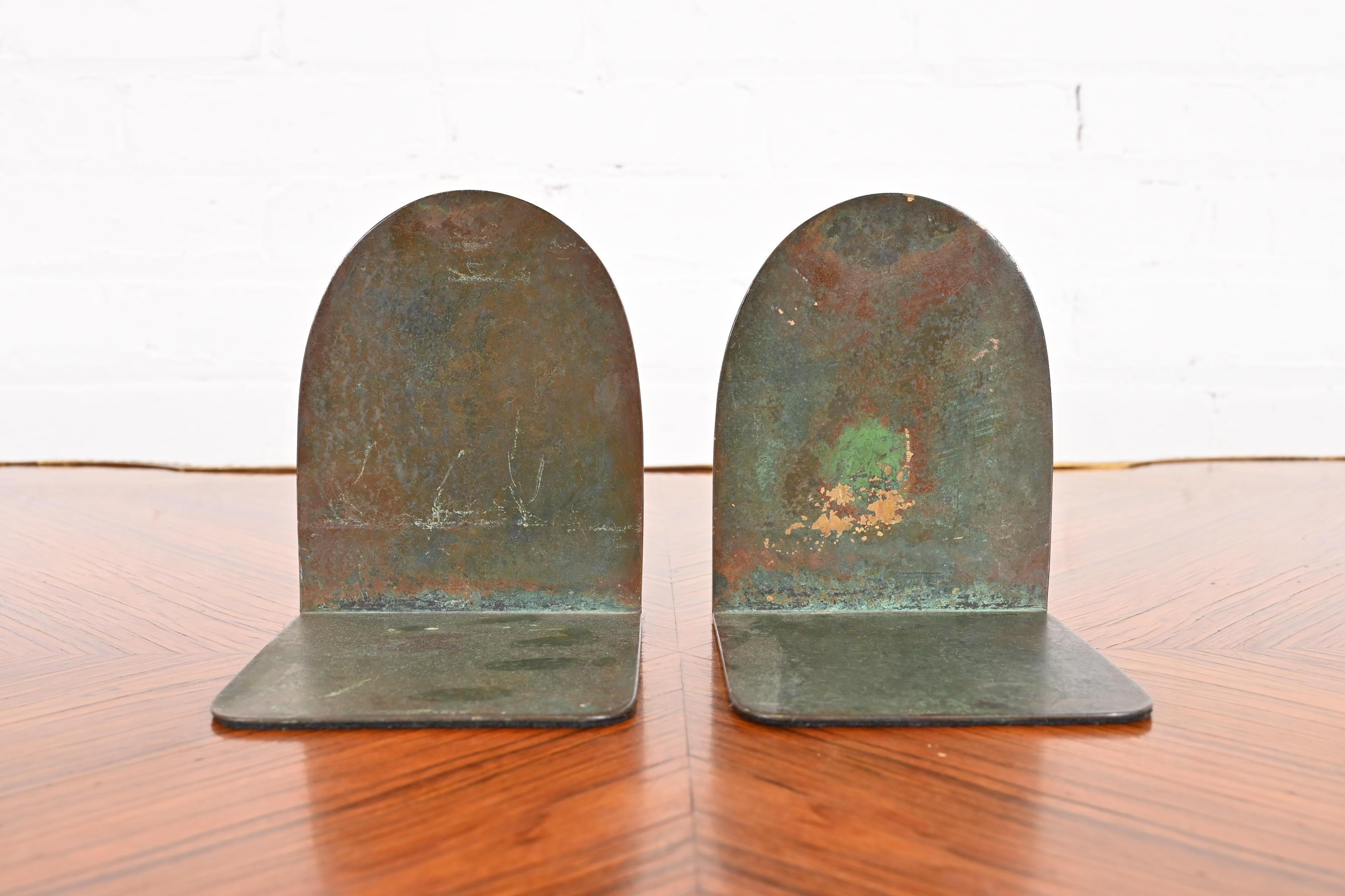 Tiffany Studios New York Bronze Buddha Bookends For Sale 6