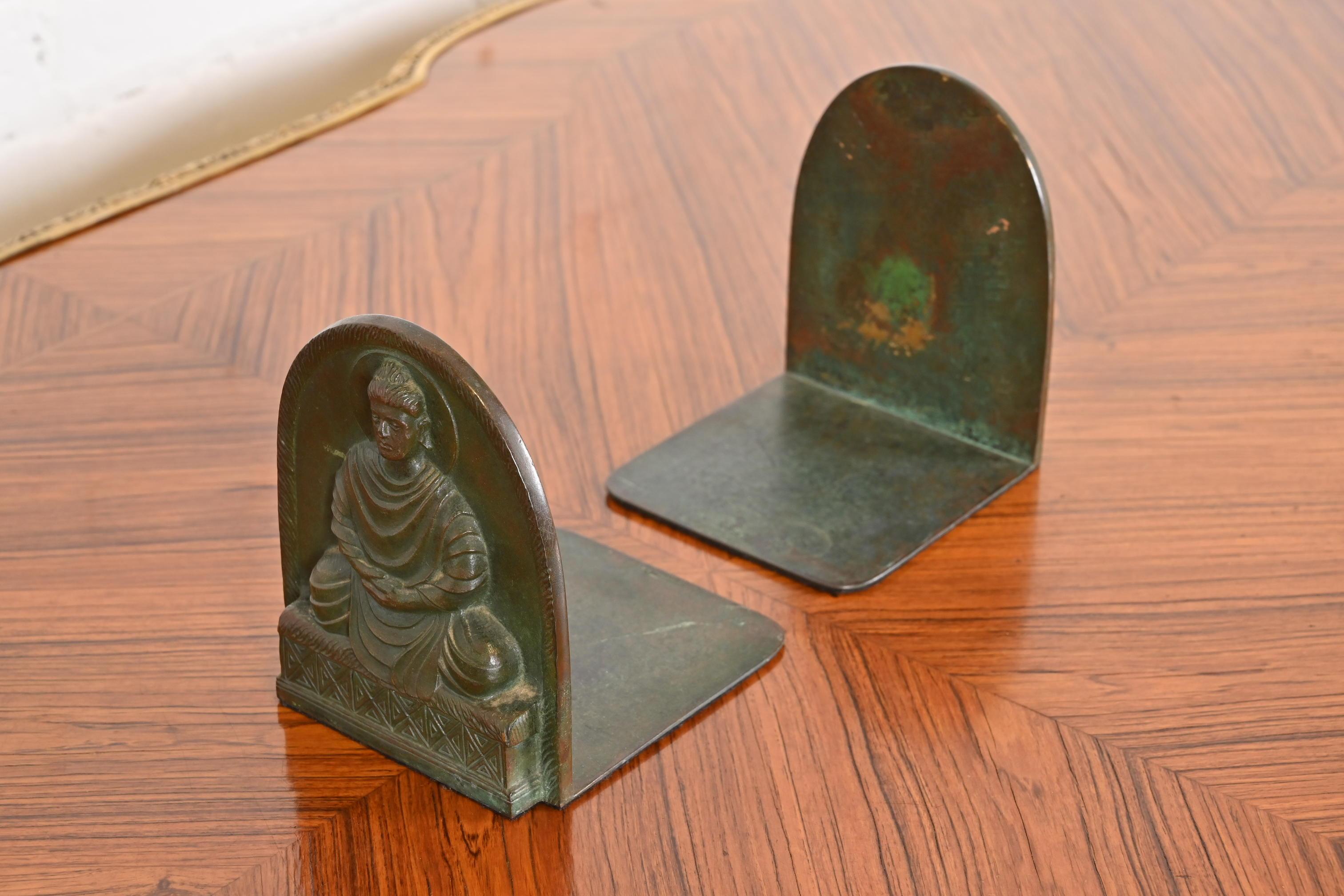 Serre-livres Bouddha en bronze Tiffany Studios New York en vente 1