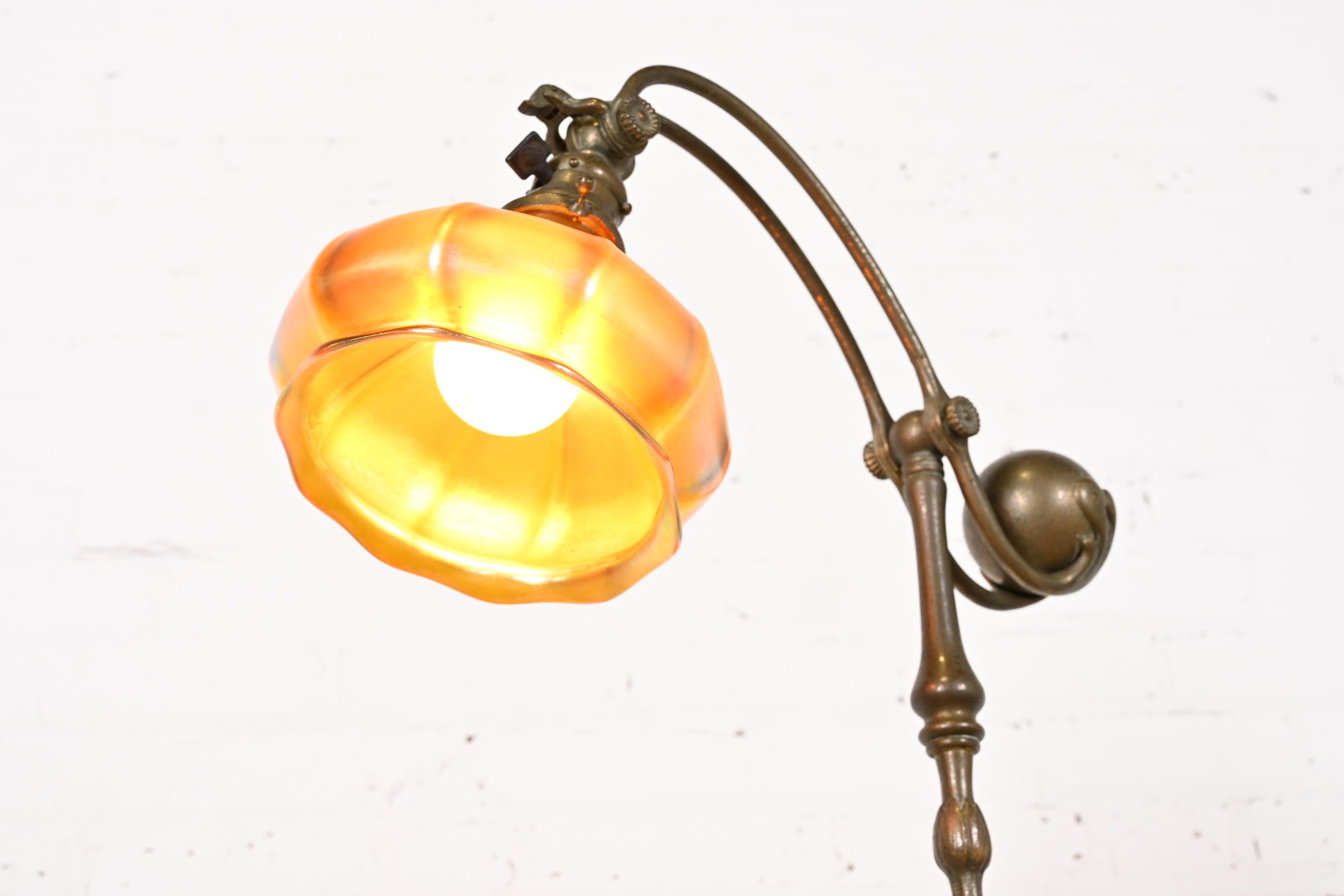 Tiffany Studios New York Bronze Counterbalance Floor Lamp, Circa 1910 4