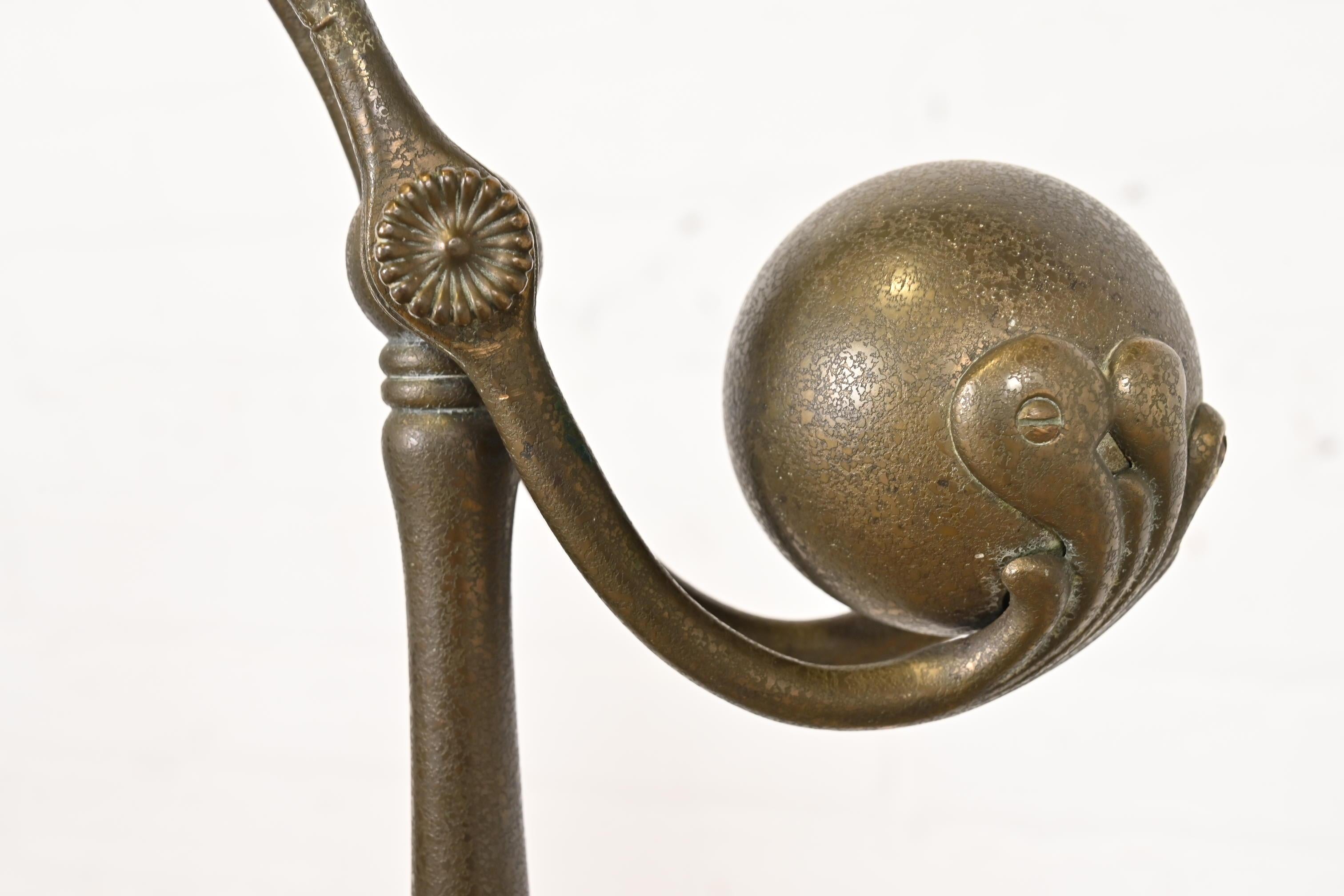 Tiffany Studios New York Bronze Counterbalance Floor Lamp, Circa 1910 6