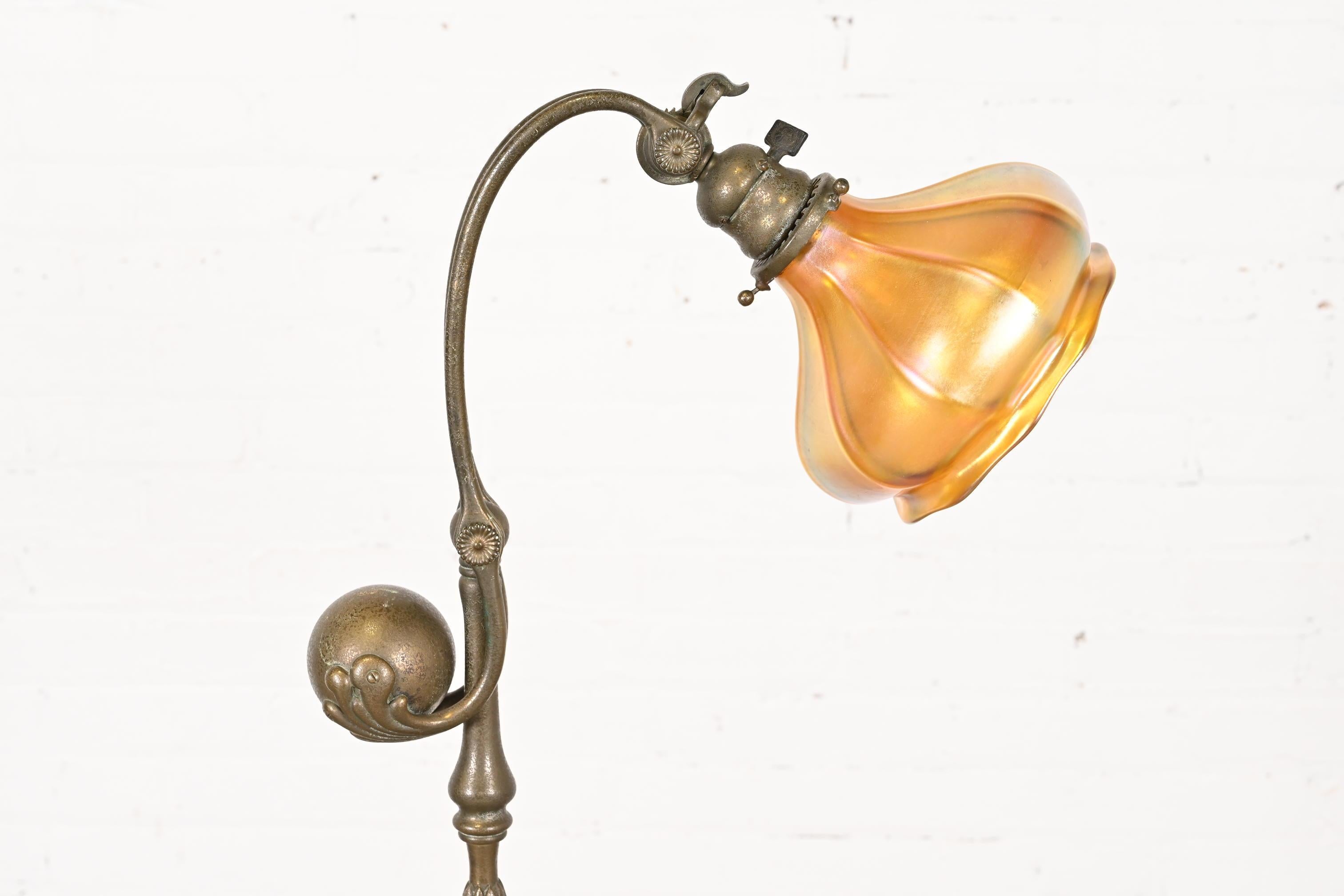 Tiffany Studios New York Bronze Counterbalance Floor Lamp, Circa 1910 For Sale 10