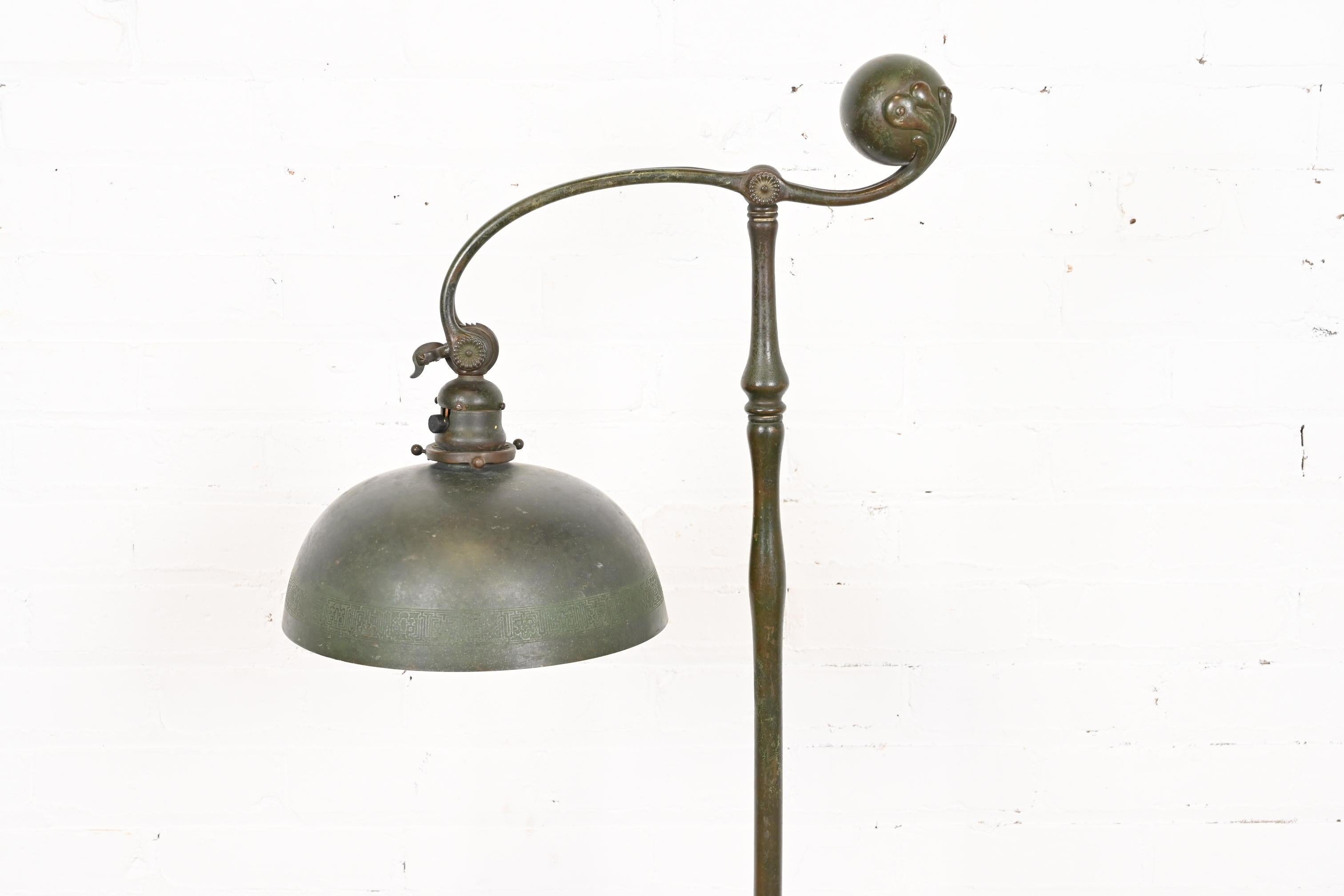 Lampadaire contrebalancé en bronze de Tiffany Studios New York, vers 1910 en vente 10