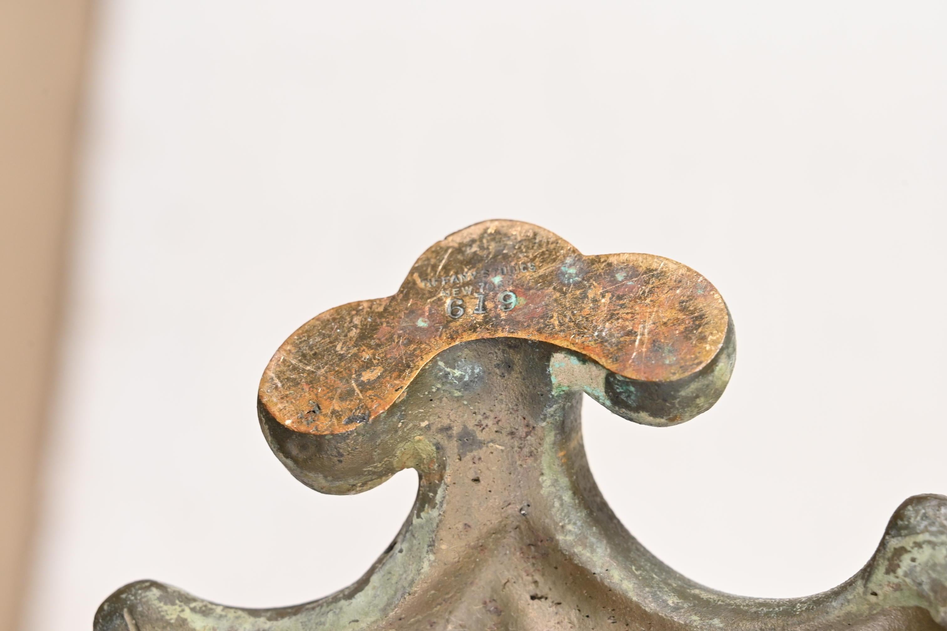 Tiffany Studios New York Bronze Counterbalance Floor Lamp, Circa 1910 12