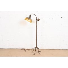 Tiffany Studios New York Bronze Counterbalance Floor Lamp, Circa 1910