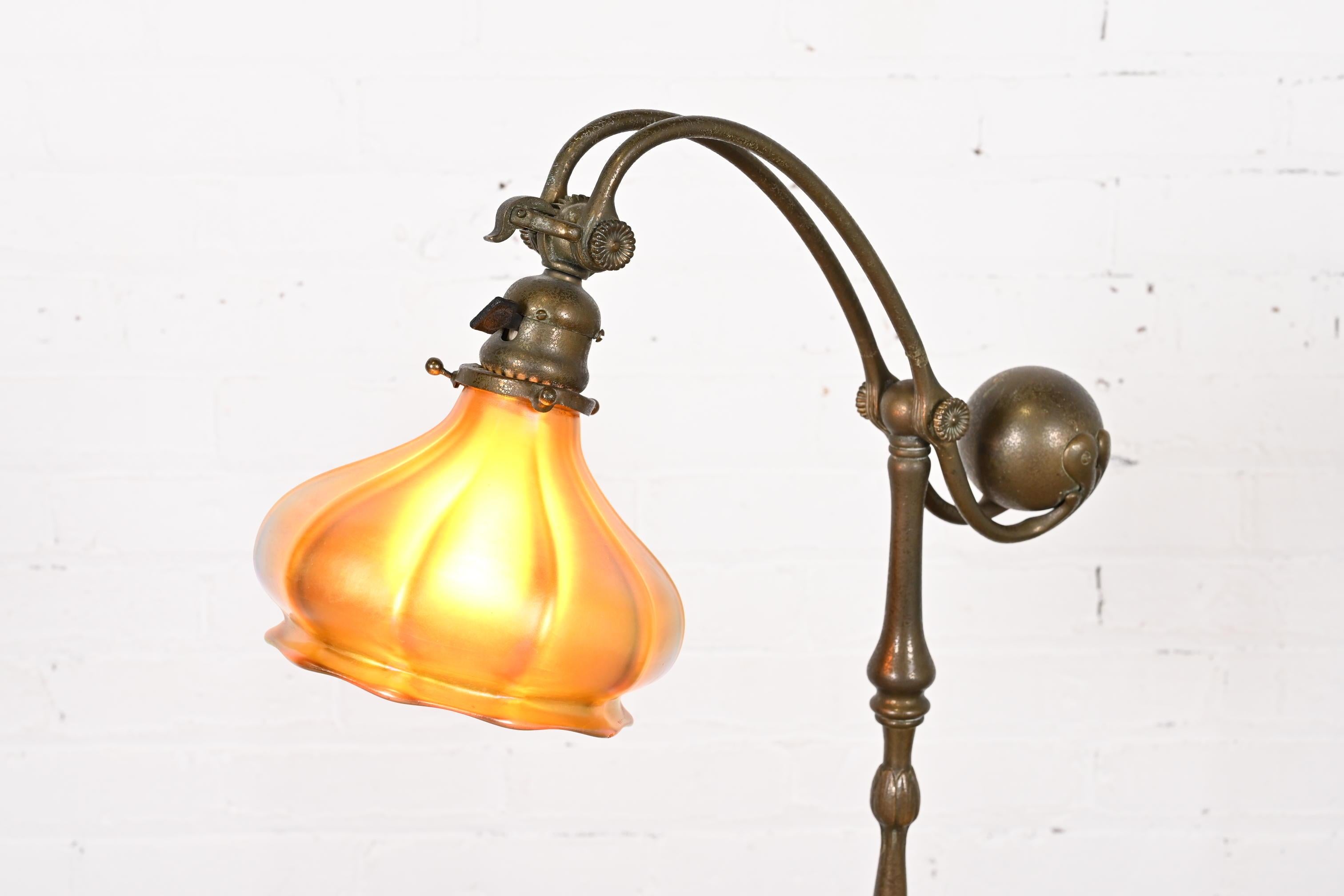 Tiffany Studios New York Bronze Counterbalance Floor Lamp, Circa 1910 3