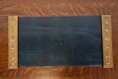 Tiffany Studios New York Bronze Doré and Abalone Blotter Ends