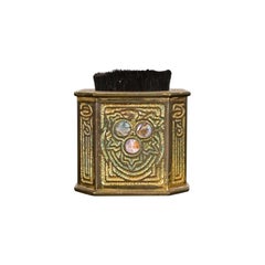 Tiffany Studios New York Bronze Doré and Abalone Pen Brush