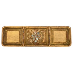Tiffany Studios Nueva York Bandeja para bolígrafo de bronce doré y abulón
