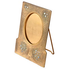 Tiffany Studios New York Bronze Doré and Abalone Picture Frame, Circa 1910