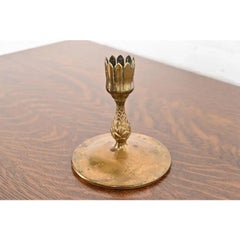 Tiffany Studios New York Bronze Doré Artichoke Form Vase Stand or Candlestick