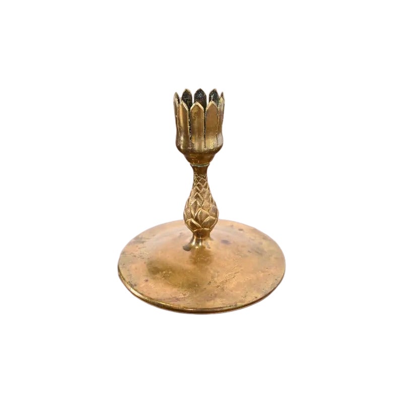 Tiffany Studios New York Bronze Doré Artichoke Form Vase Stand or Candlestick For Sale
