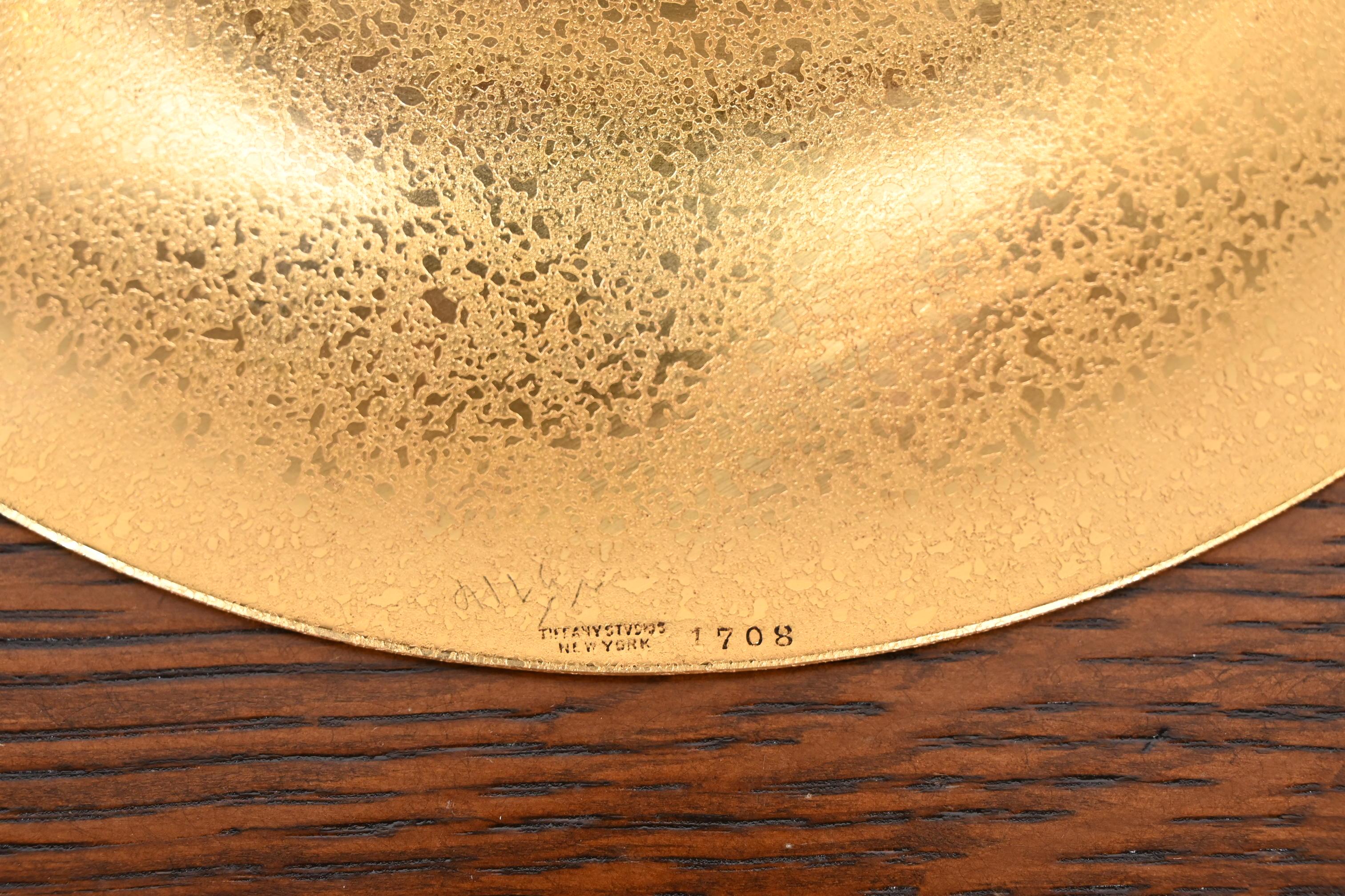 Tiffany Studios New York Bronze Doré Bowl For Sale 5