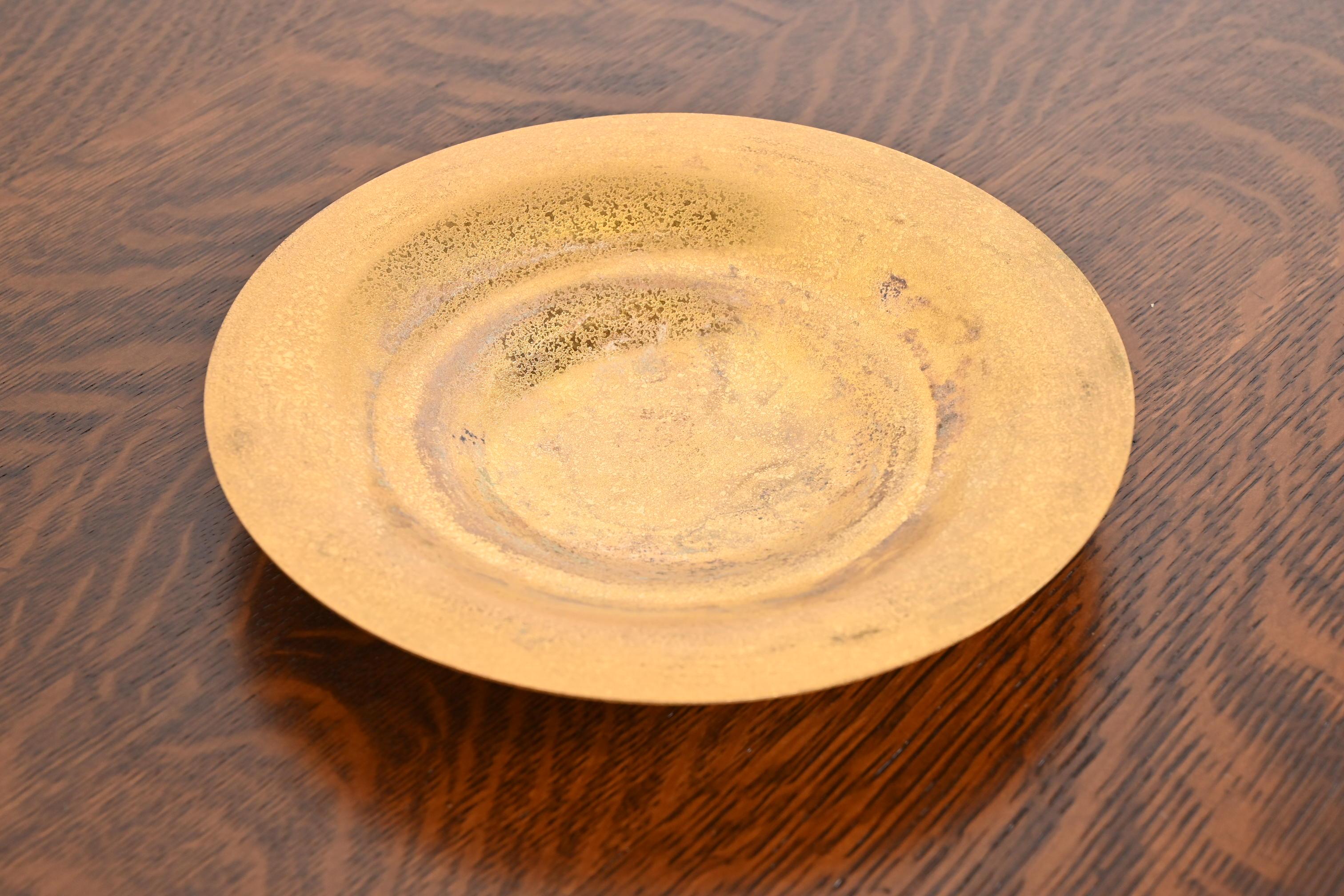 American Tiffany Studios New York Bronze Doré Bowl For Sale