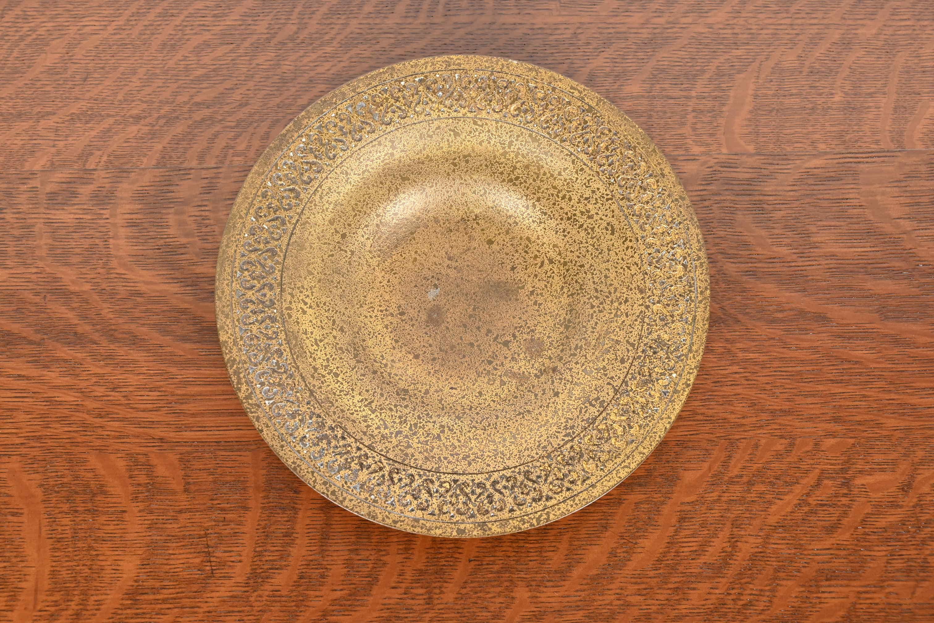 Tiffany Studios New York Bronze Doré Bowl In Good Condition For Sale In South Bend, IN