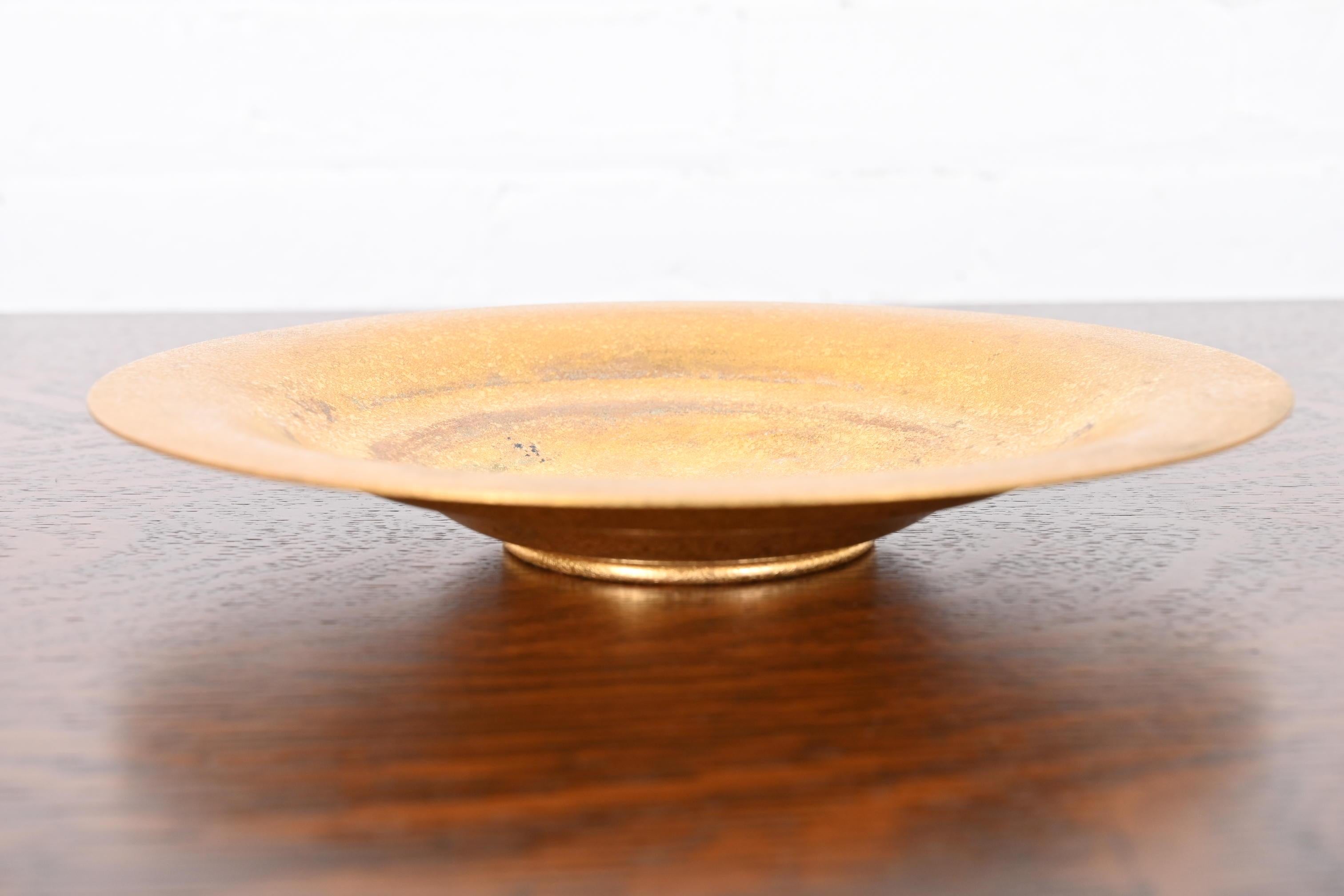 20th Century Tiffany Studios New York Bronze Doré Bowl For Sale