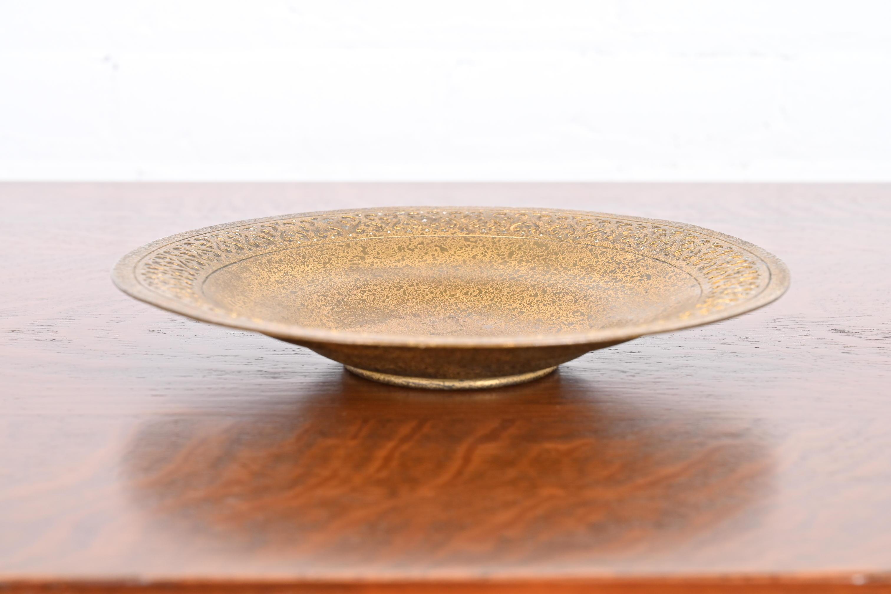 Tiffany Studios New York Bronze Doré Bowl For Sale 1