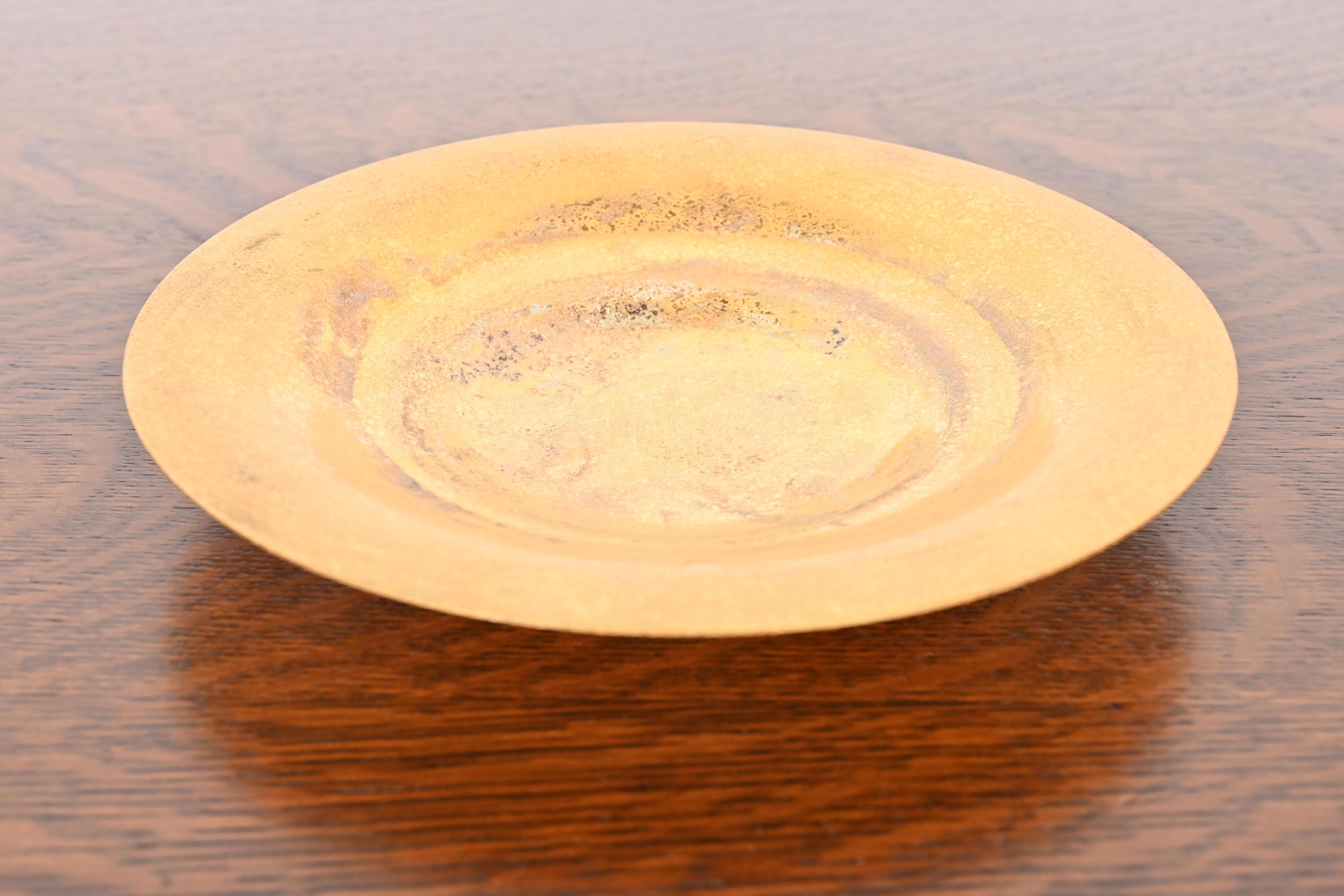 Tiffany Studios New York Bronze Doré Bowl For Sale 1