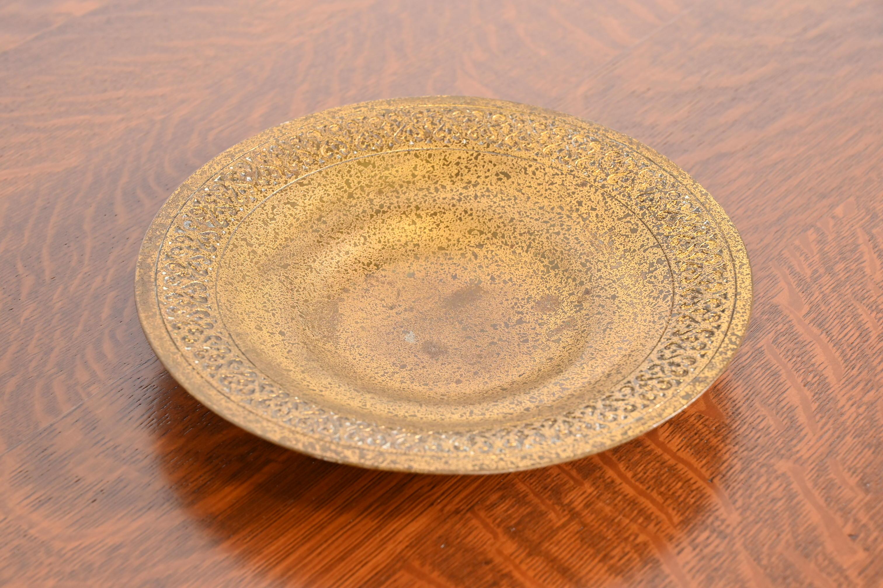 Tiffany Studios New York Bronze Doré Bowl For Sale 3