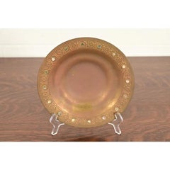 Tiffany Studios New York Bronze Doré Bowl With Abalone Inlay