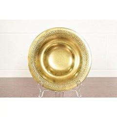 Tiffany Studios New York Bronze Doré Bowl With Decorative Border