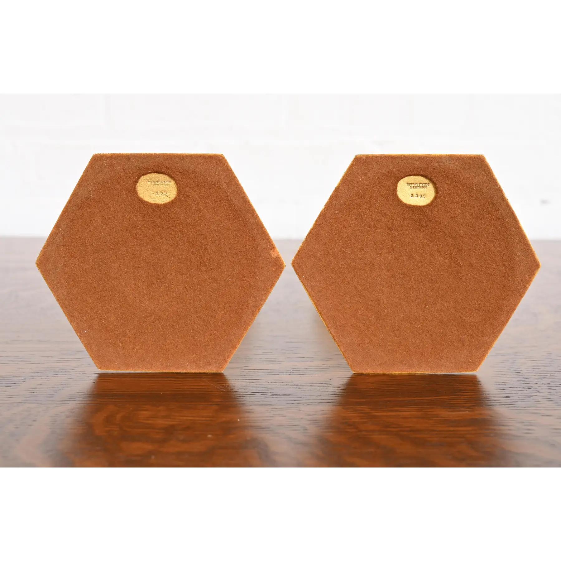 Tiffany Studios New York Bronze Doré Candlesticks, Pair For Sale 4