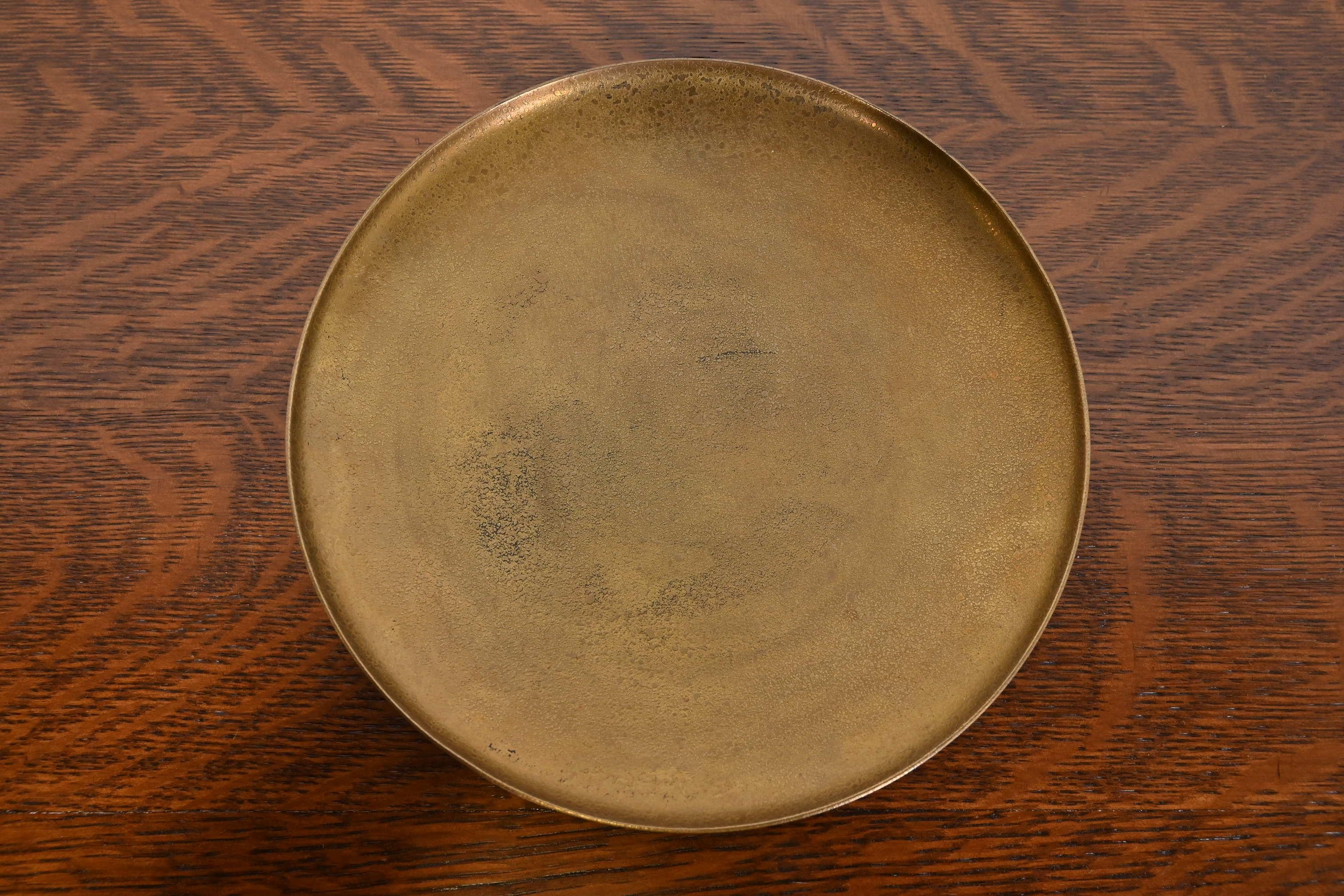 Tiffany Studios New York Bronze Doré Charger Platte oder Serviertablett im Angebot 1