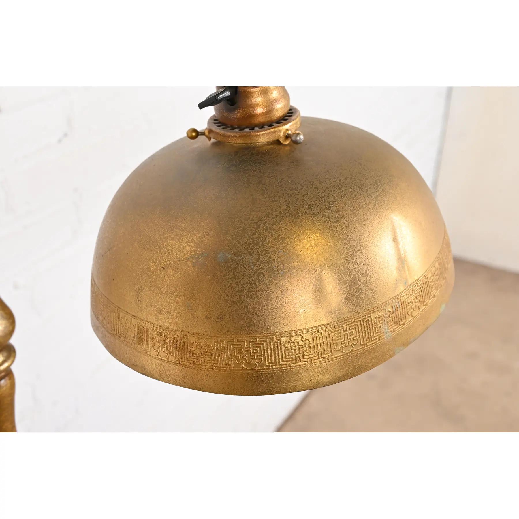 Lampadaire à contrepoids en bronze Doré de Tiffany Studios New York, Circa 1910 en vente 1
