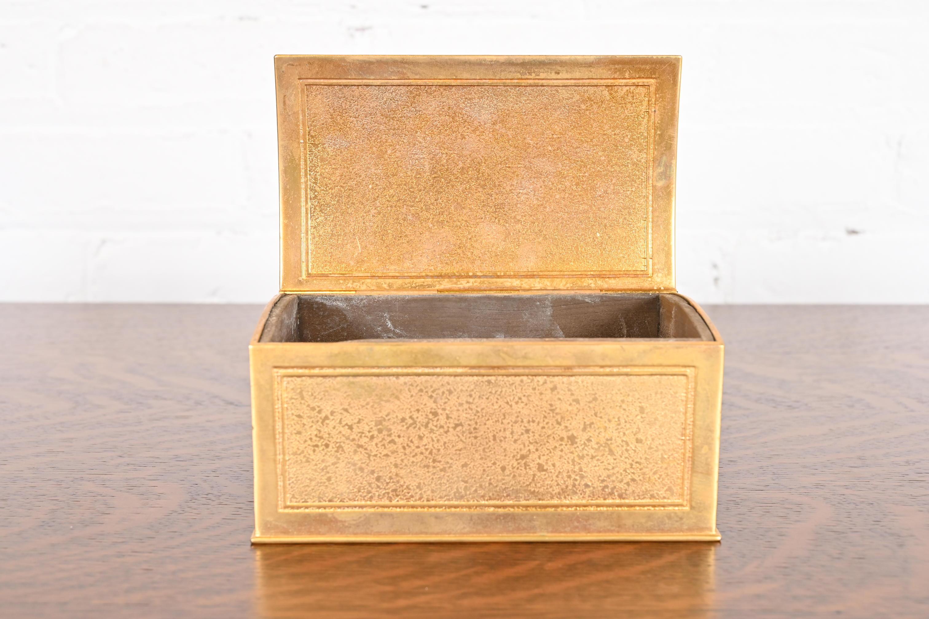 Tiffany Studios New York Bronze Doré Desk Box or Humidor For Sale 4