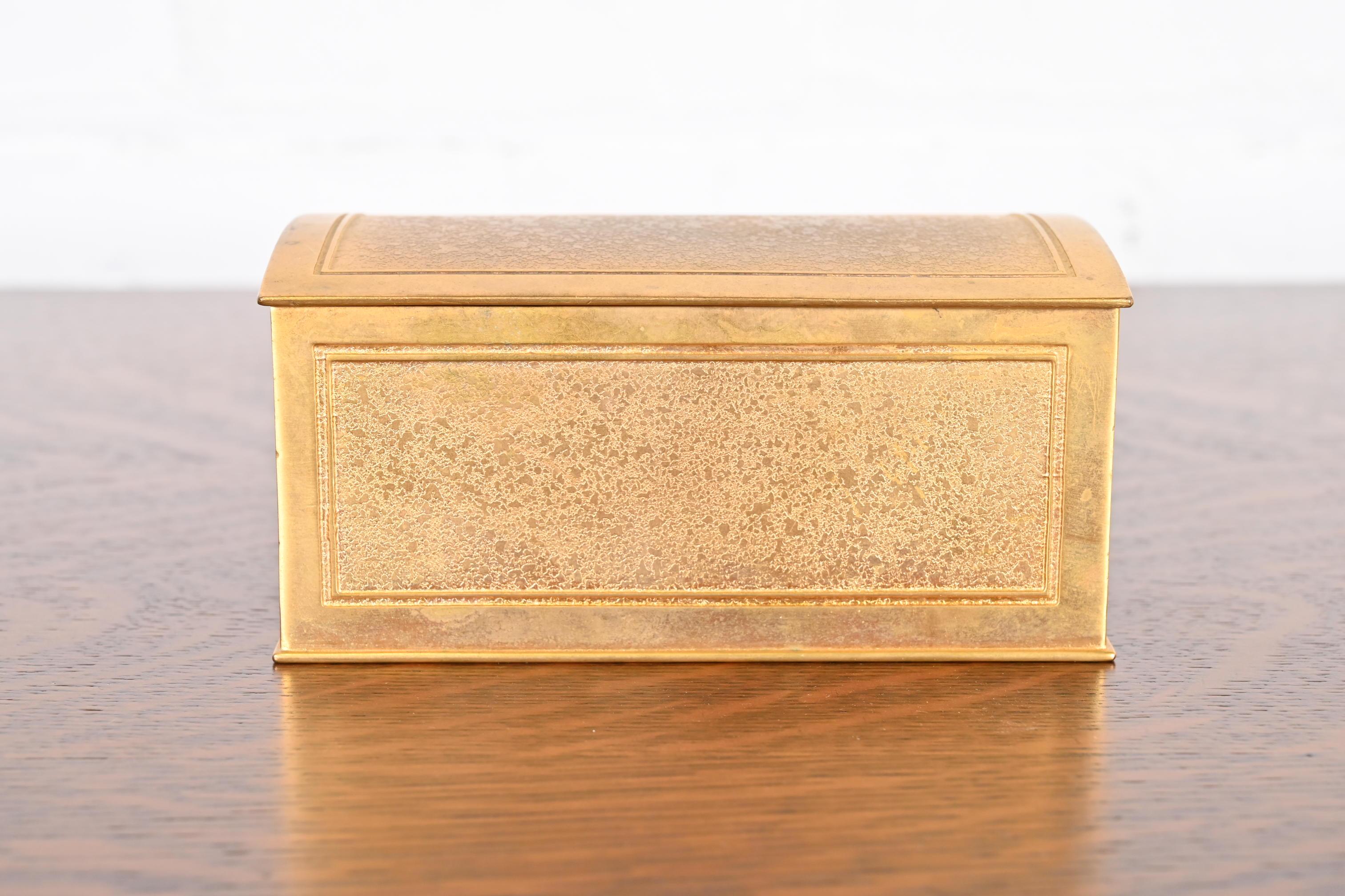 Arts and Crafts Tiffany Studios New York Bronze Doré Desk Box or Humidor For Sale