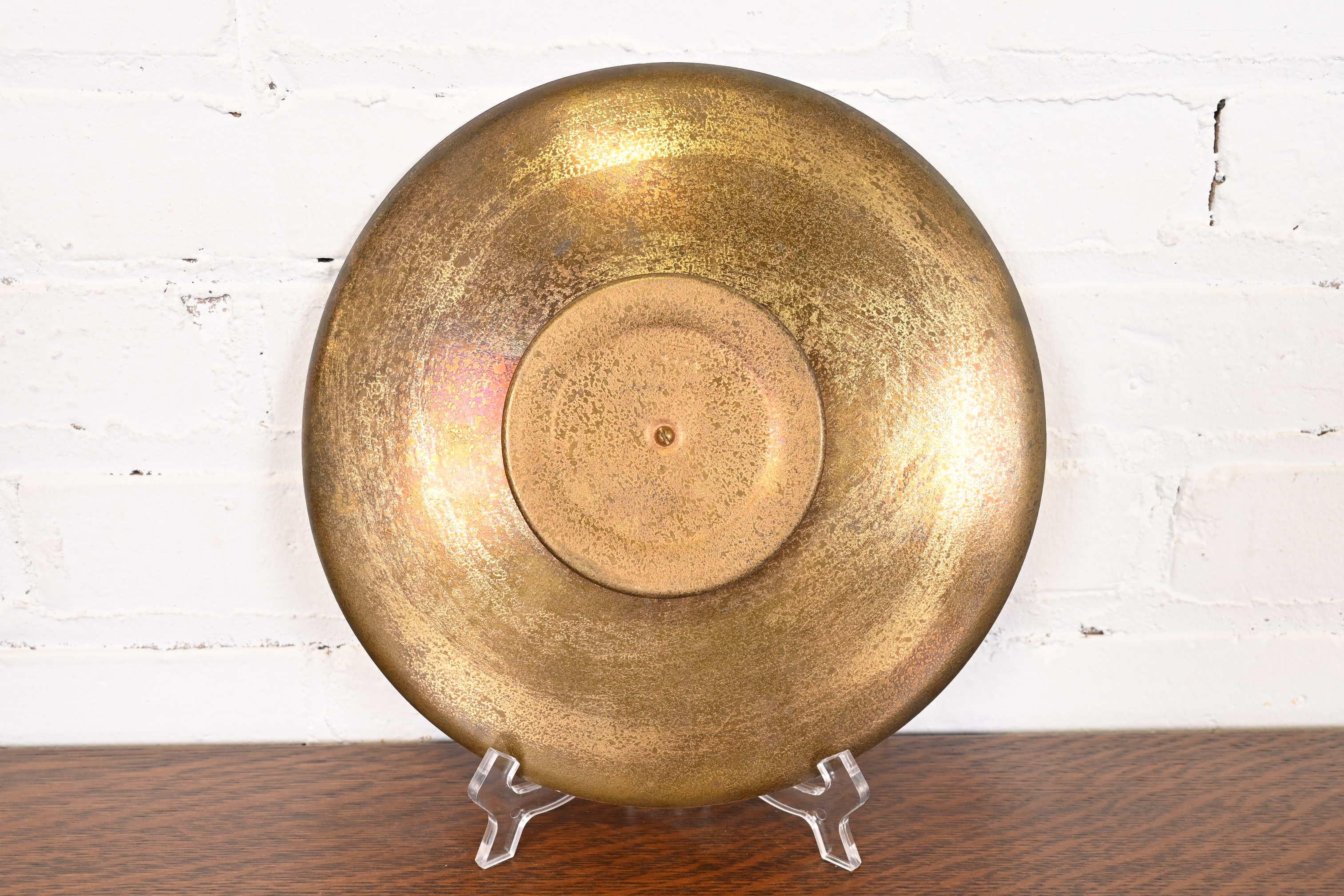 Tiffany Studios New York Bronze Doré Footed Plate (assiette à pied) en vente 2
