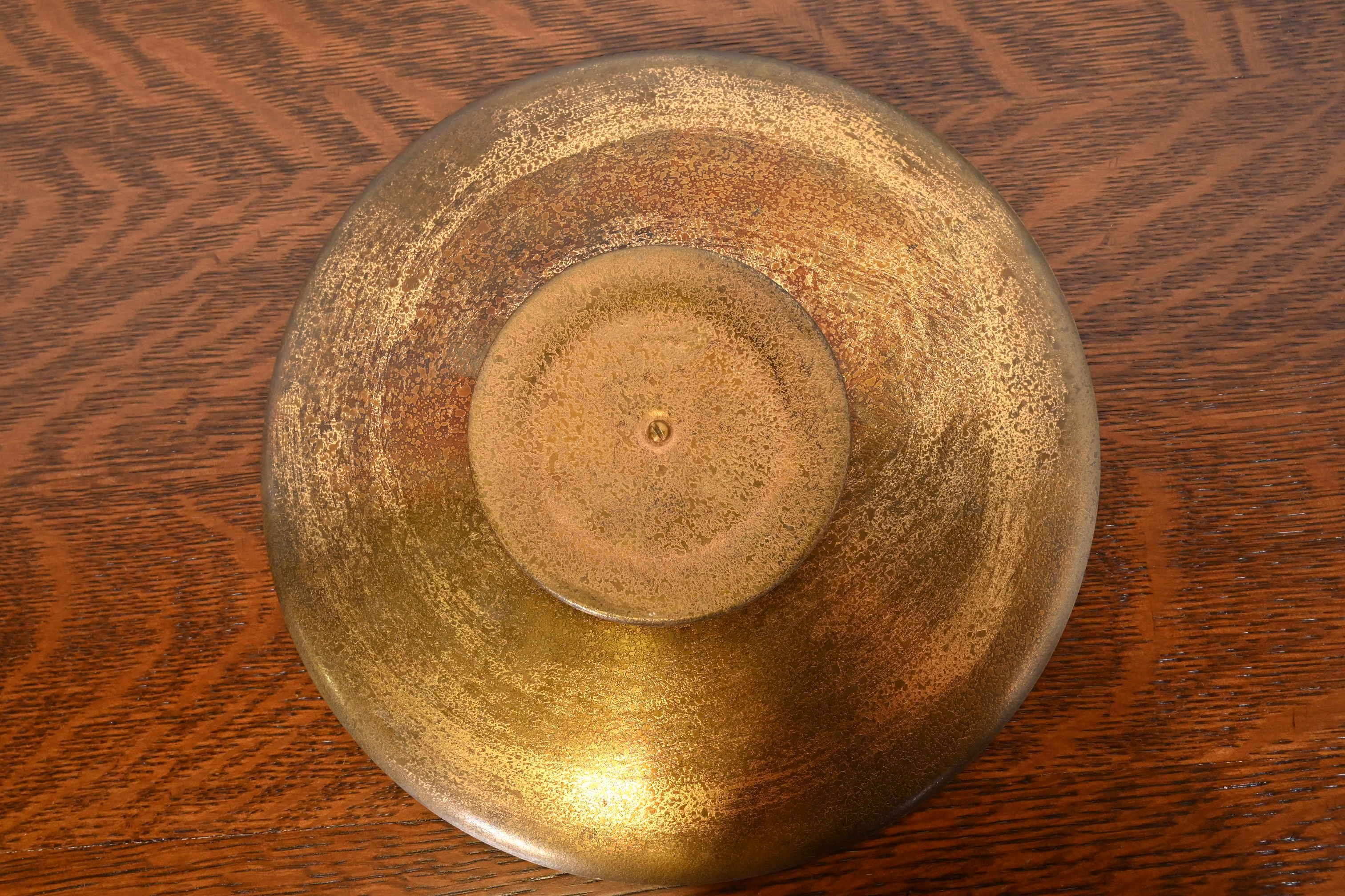 Tiffany Studios New York Bronze Doré Footed Plate (assiette à pied) en vente 3