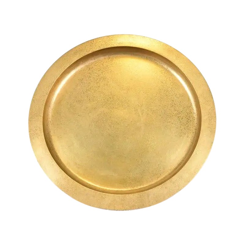 Tiffany Studios New York Bronze Doré große Charger Teller oder Tablett