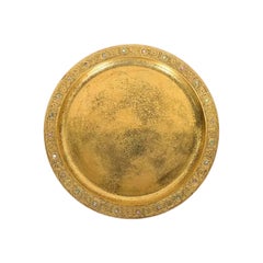 Vassoio grande Doré in bronzo di Tiffany Studios New York con intarsi in abalone
