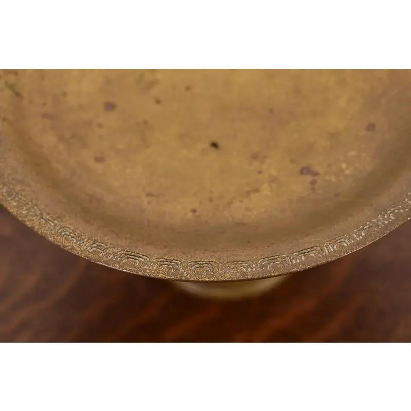 Tiffany Studios New York Bronze Doré Pedestal Bowl or Compote Dish For Sale 2